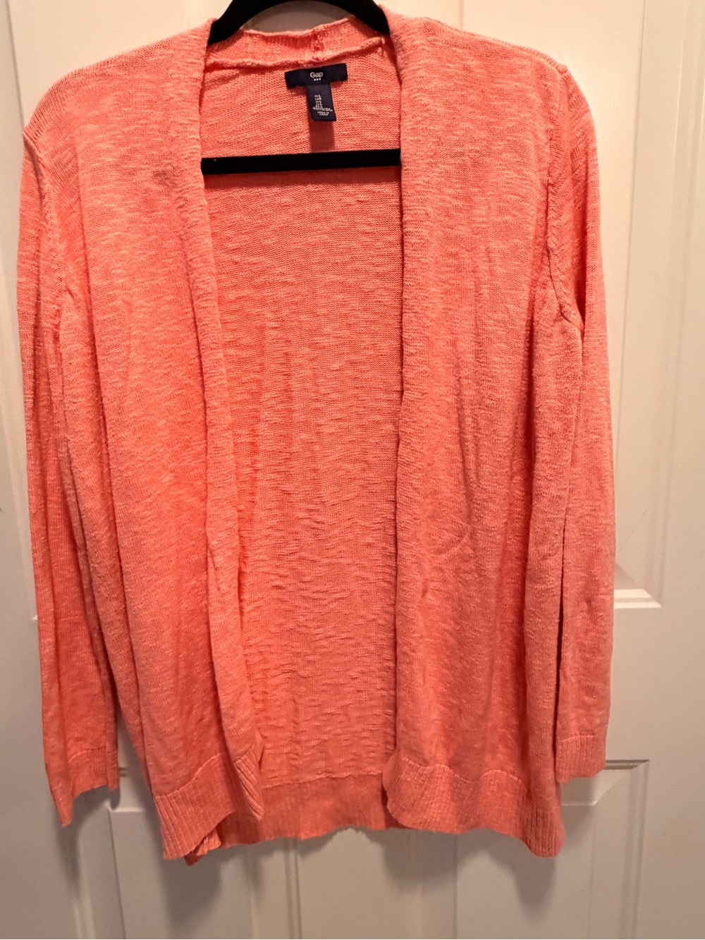 GAP Coral Open-Front Lightweight Cardigan